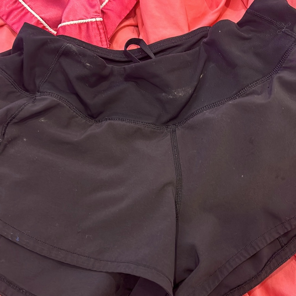 Lululemon speed up shorts, size 0